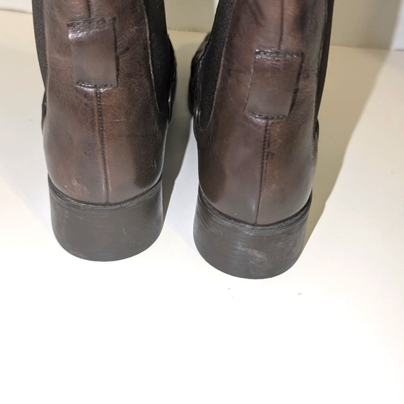 Brighton Leather Weave Brown‎ Leather Ankle Boots Women's Size 7.5 - Picture 4 of 7